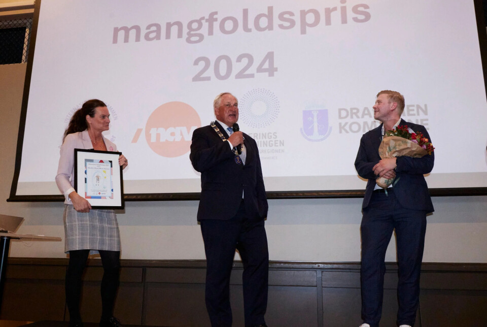 Hotelldirektør Johanna Skjelsbek, ordfører Kjell Arne Hermansen og hotellsjef Jakob Germanhole.