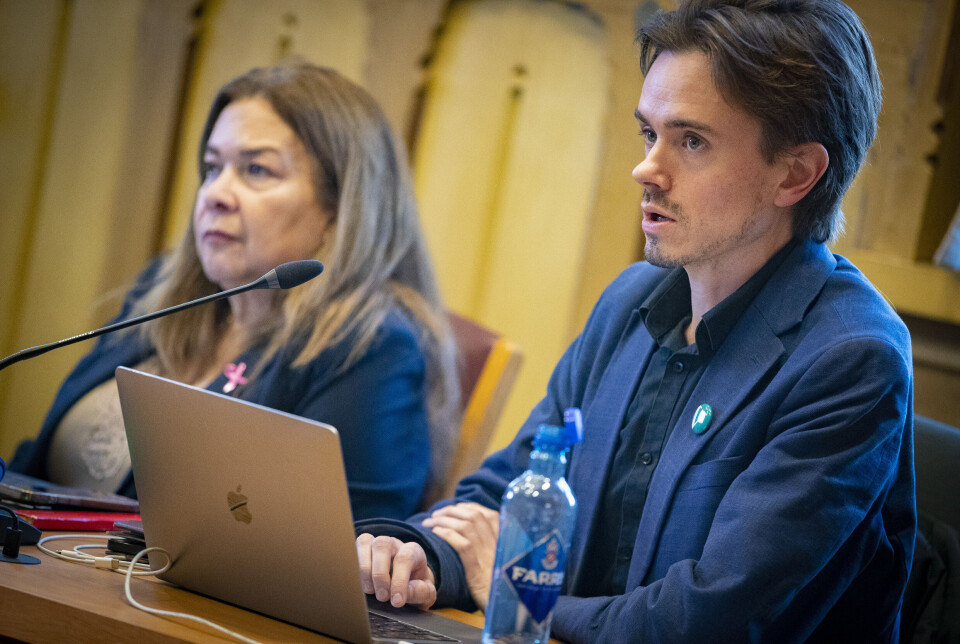 Venstres Herman Ekle Lund, nå akkompagnert av Ana-Maria Silva Harper etter partibytte og omrokkering av maktbalansen i formannskapet.