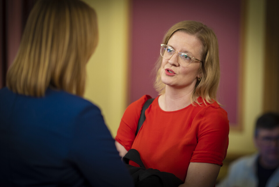 Lise Jokstad Hafskjold fra FAU ved Rødskog skole fortalte kommunedirektøren hva hun mente