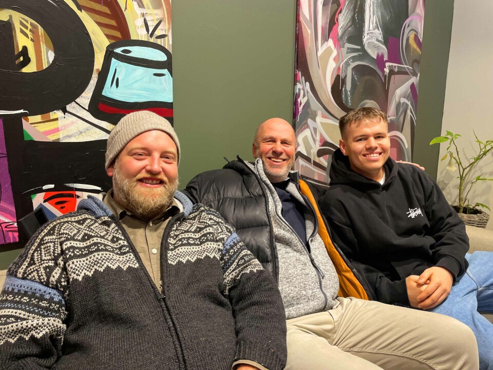 NYTT SAMARBEID: Eric Ness Christiansen (fra v.), Tom Schandy og Lavrans Borgen.