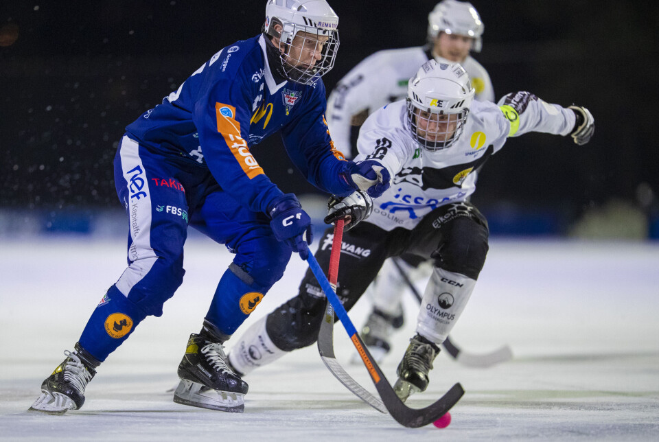 HERJET: Marius Mørch-Andersen var nærmest ustoppelig og scoret hele seks mål mot SSK-kaptein Herman Eriksen og kompani.
