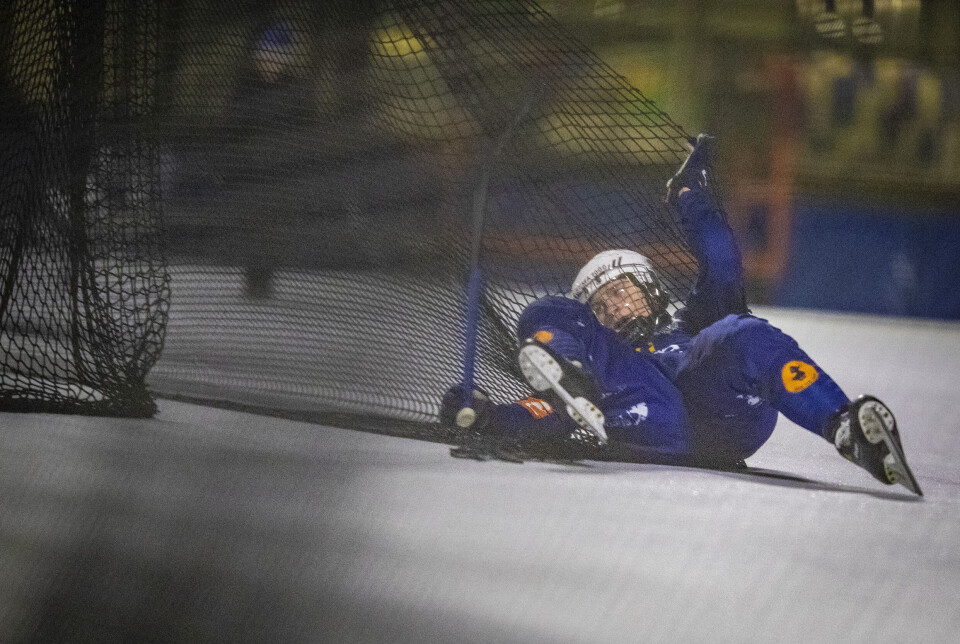 I GARNET: Drammens nr. 55 Marius Mørch Andersen må som oftest stoppes med ulovlige midler, og måtte tåle greit med juling fra Solberg-forsvaret