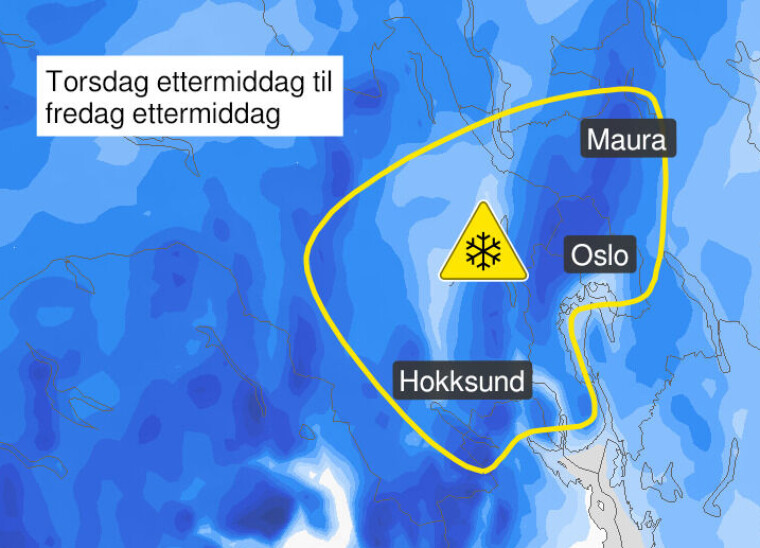 Sender ut farevarsel: - Vær OBS om du skal ut å kjøre!