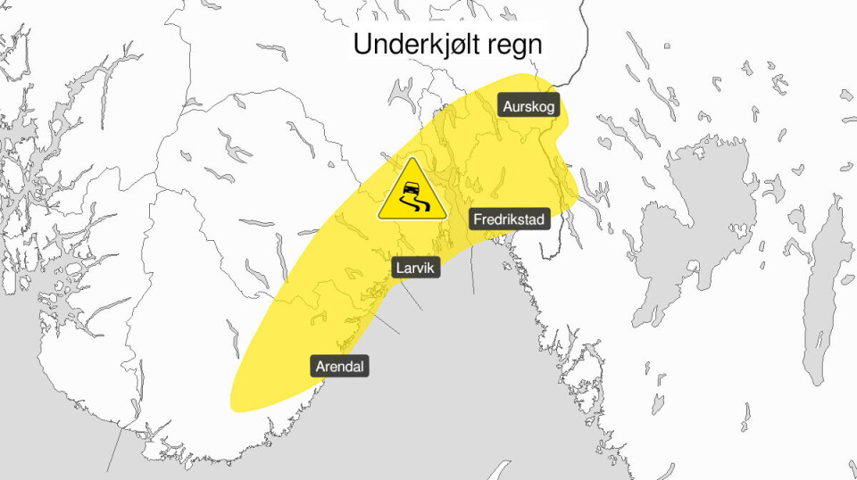 Sender ut enda et farevarsel