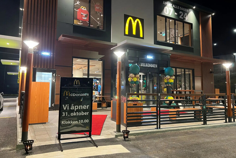 Her fra åpning av McDonald's i Kobbervikdalen i høst.