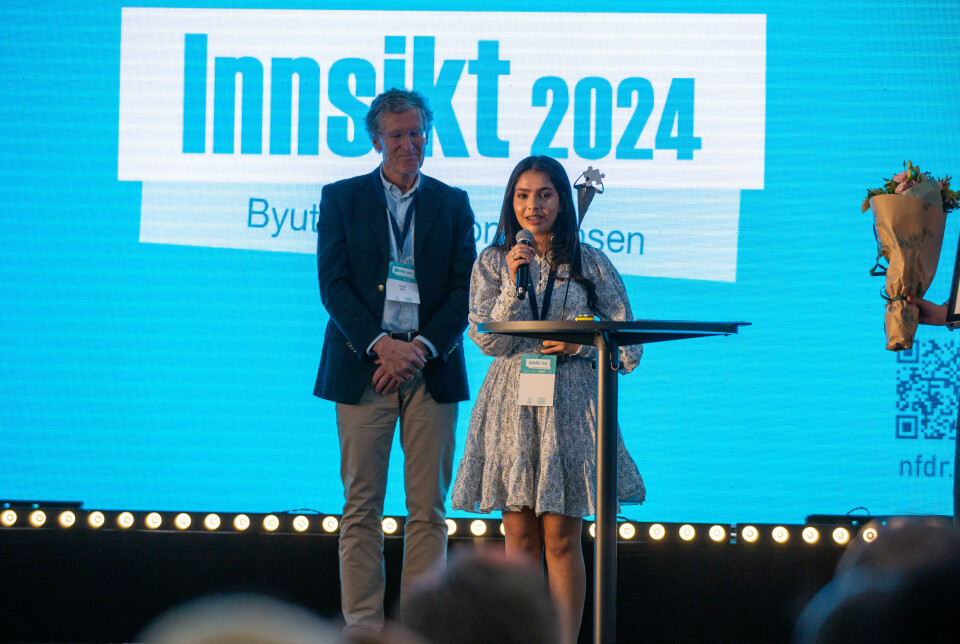 Juryleder Arild Eek og fjorårsvinner Ronja Bajalan