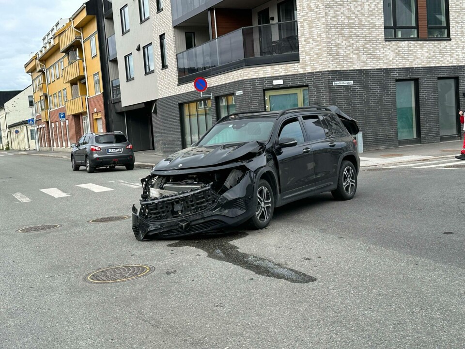Kraftig kollisjon på Brakerøya