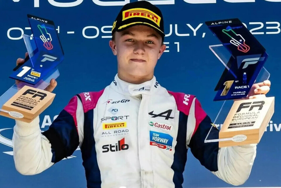 Formel 3: Stenshorne kjørt av banen i første sving