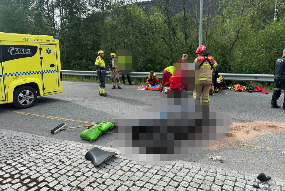 Alvorlig MC-ulykke på Herstrøm