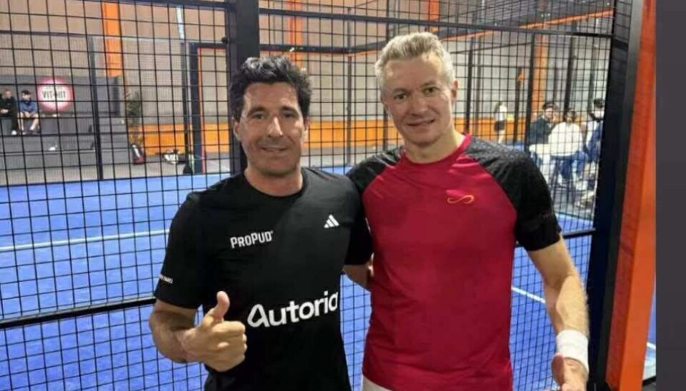 GJORE DET BRA: Hector Palacios og Daniel Bolstad Picard
er fornøyd med helgens prestasjoner i padel.