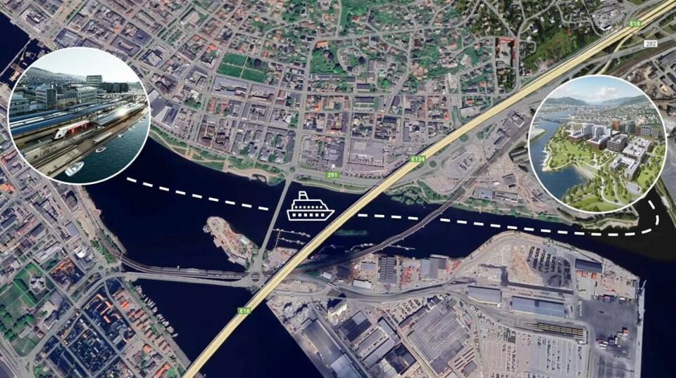 KOLLEKTIVTILBUD: Det kan bli ferje over Drammensfjorden hvis enkelte politikere får det som de vil.