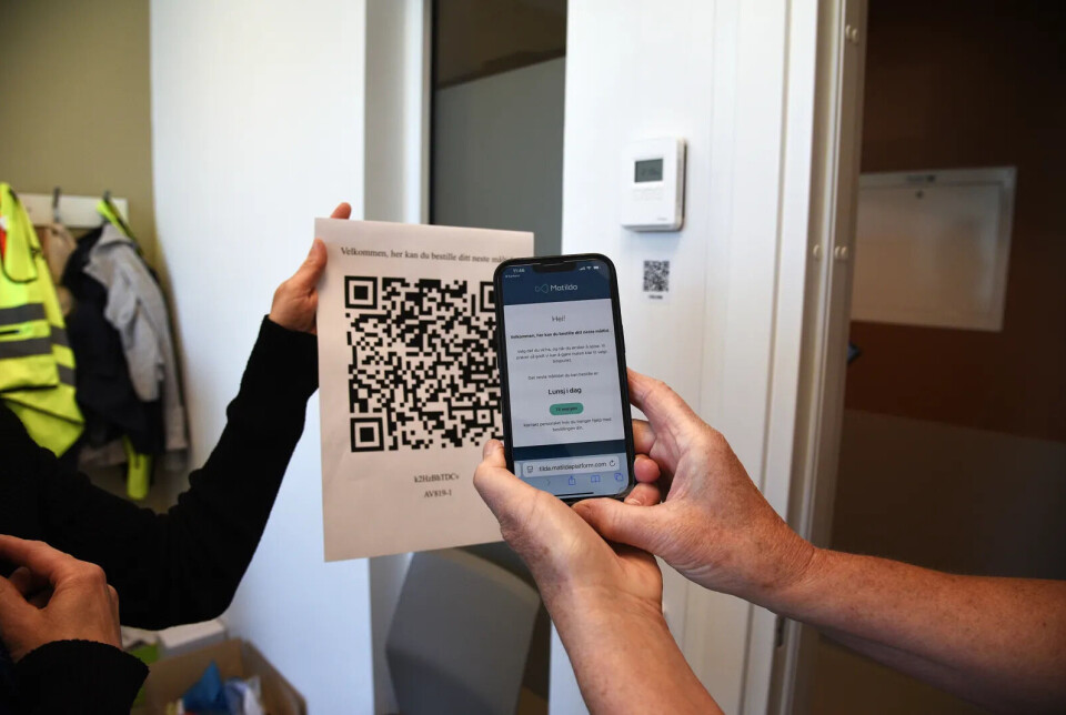 QR KODE: Det blir et helt nytt system for å bestille mat på nye Drammen Sykehus.