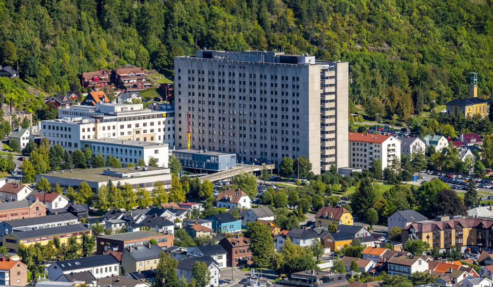 DAGENS: Slik ser det ut ved Drammen sykehus i dag. Snart skal sykehuset flyttes og da vil det skje enorme endringer i dette området.