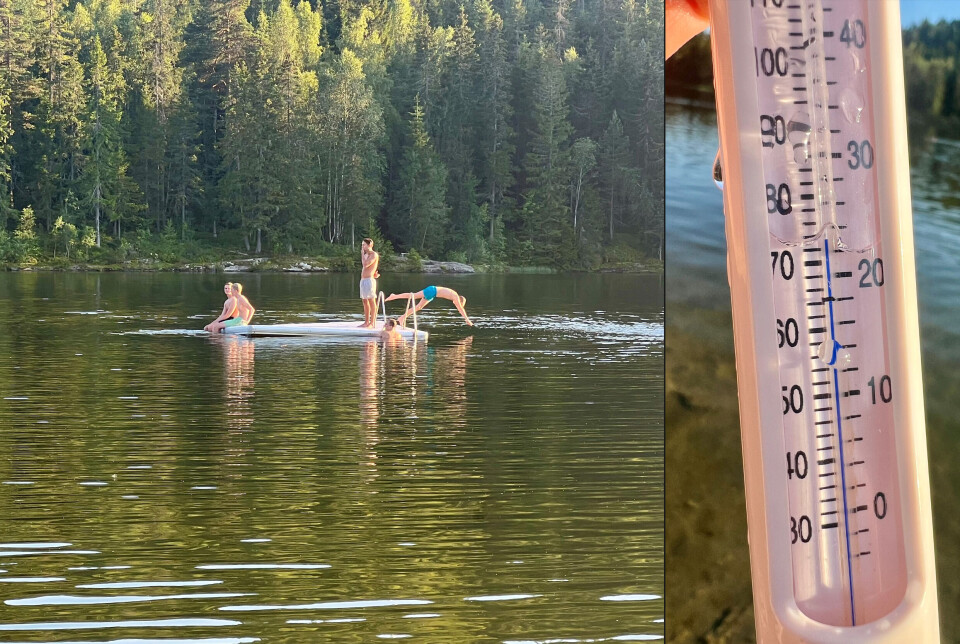 VARMEST: Stordammen på Konnerud og enkelte steder i Drammensfjorden hadde begge 23,0 grader torsdag.