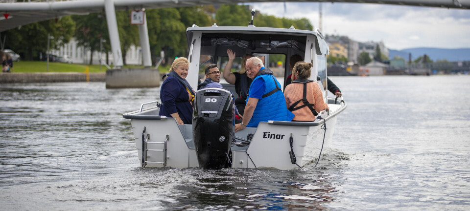 Erna starter valgkampen i Drammen