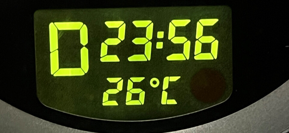 VARME KVELDER: 26 grader rundt midnatt er ikke hverdagskost i Drammen. Bildet er fra søndag kveld.