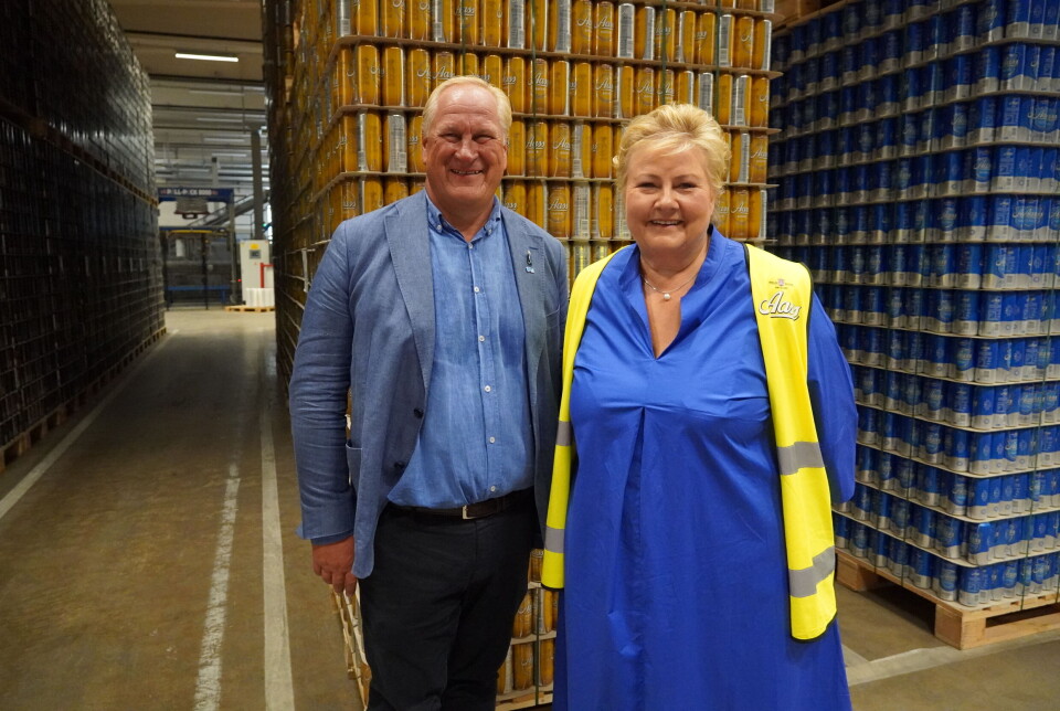 ENIGE: Ordfører i Drammen Kjell Arne Hermansen (H) synes det er fint at Erna Solberg (H) er opptatt av å fjerne eiendomsskatten.