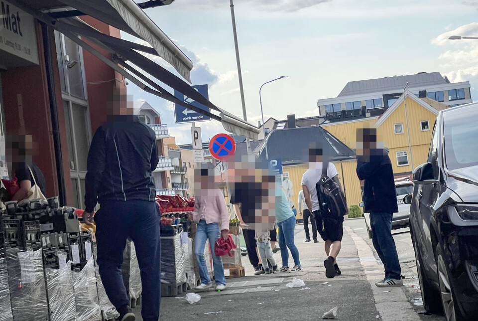 STOR TRAFIKK: Det var stor pågang av kunder mellom klokken 18.00 og 19.00.