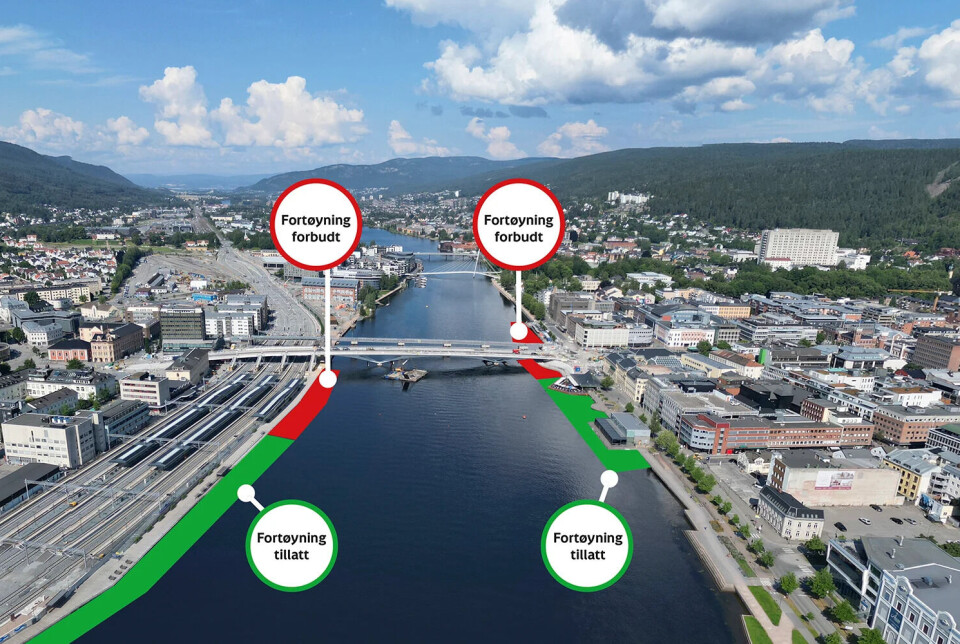 BÅT: Kommer du med båt til Drammen under Elvefestivalen må du være obs på hvor du legger til kai.