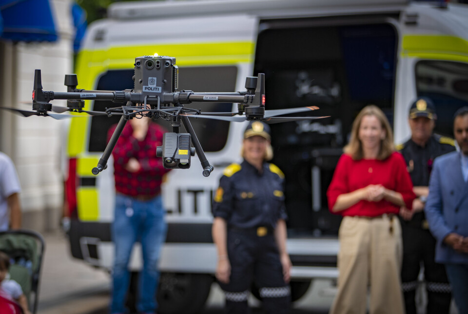 AVANSERT TEKNOLOGI: Sikkerhet er viktig i politiet, hvilket har resultert i at man nå har endret programvare fra Kina-baserte DJI til en amerikansk løsning - men selve drona er fortsatt en DJI-modell.