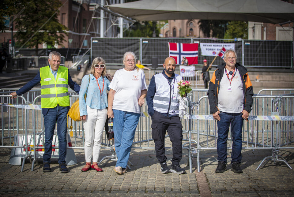 MOTMARKERING: Buskerud Innvandrerråd og Partiet Sentrum.