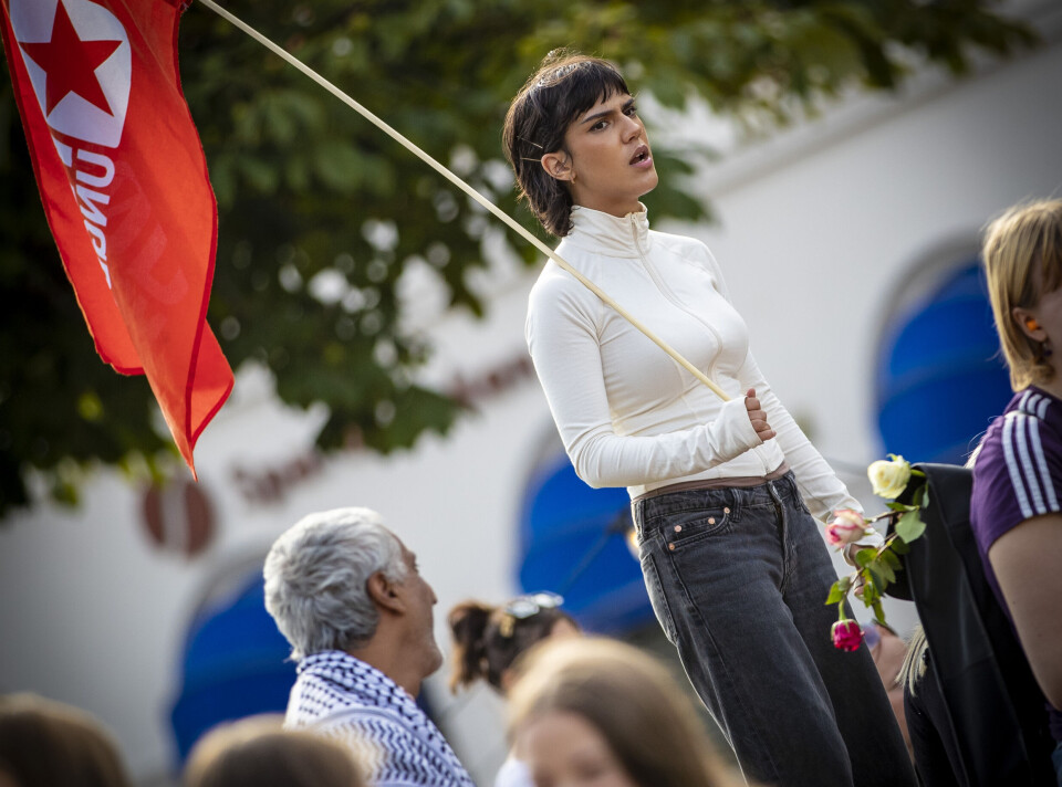 FERDIG: Amrit Kaur, her på Bragernes Torg i slutten av august, fikk et drøyt år som leder for Rød Ungdom etter flere kontroversielle uttalelser.