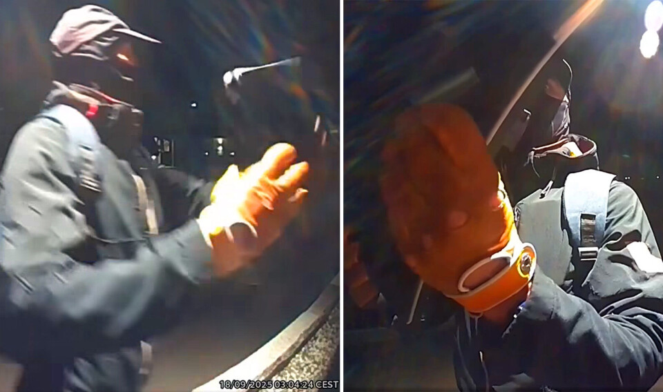 BILTYVERI: Sekunder senere forsvant en BMW sporløst fra naboen til dette huset med kamera på ringeklokka.