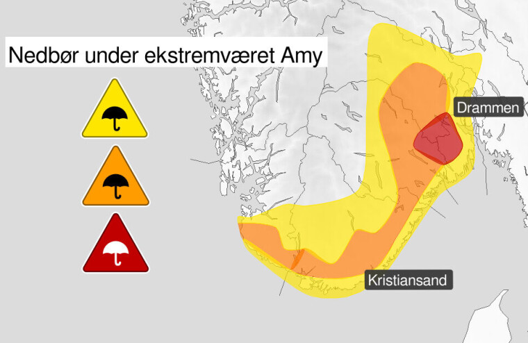 Oppgraderer og utvider farevarsel