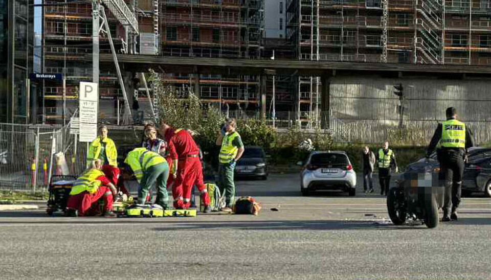 Bil og MC-fører kolliderte på Brakerøya